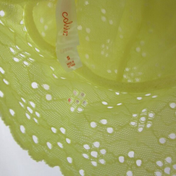 Colsie Lot of 2 Babydoll Cami Bralette Tank Tops Yellow White Size Small NWT - Picture 9 of 12